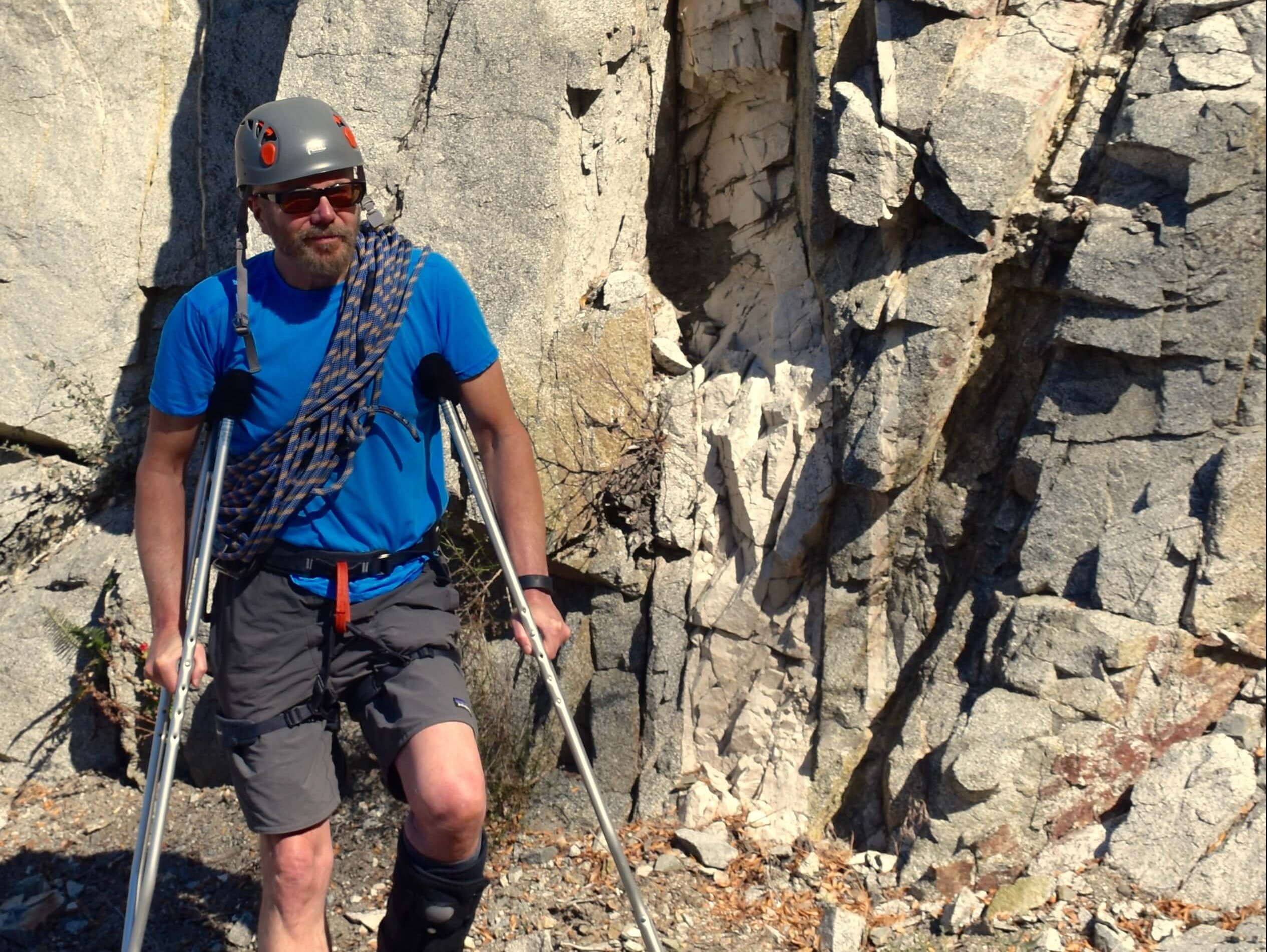 Can a 65-year-old recover from a broken leg and climb again?